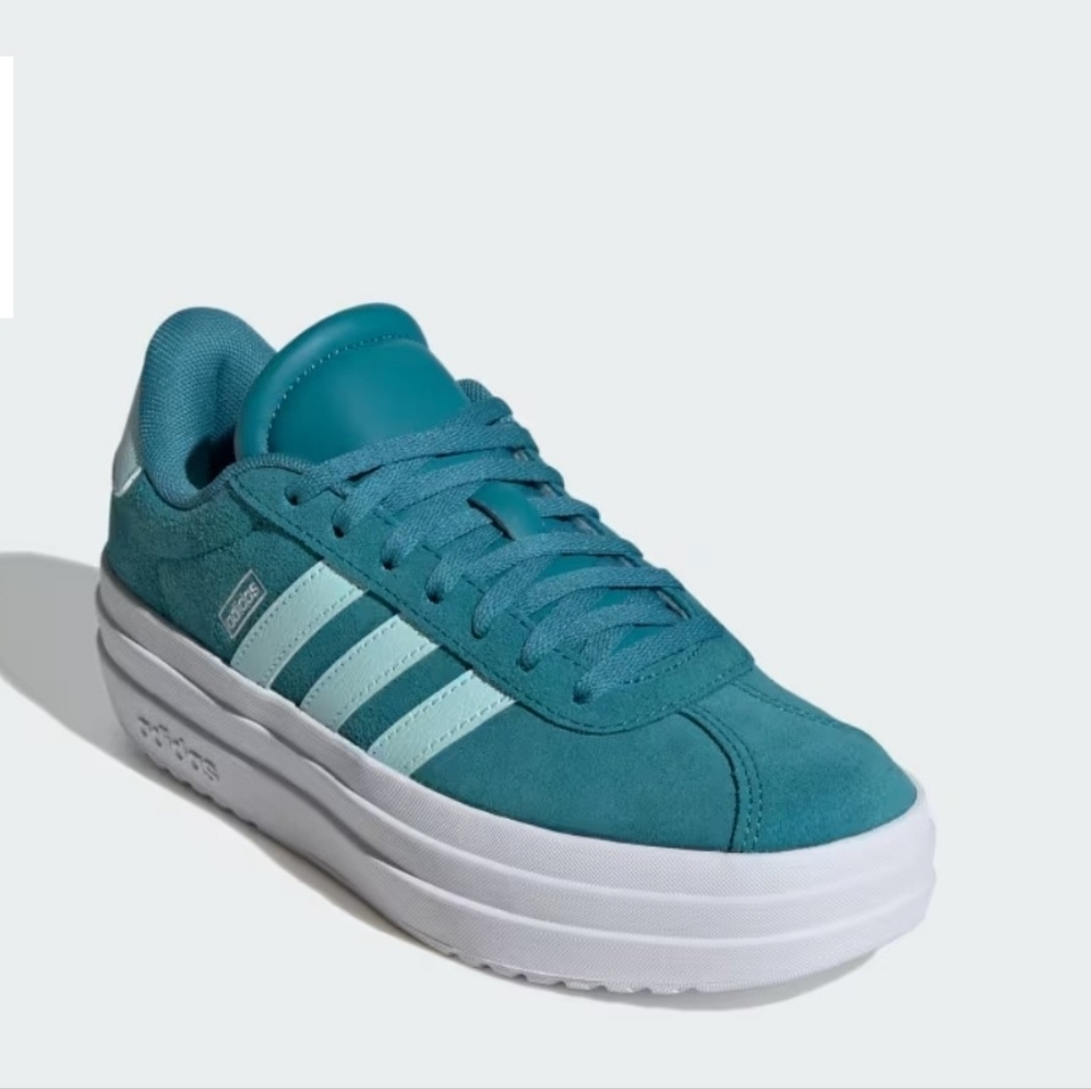 Adidas VL Court BOLD JR Skateboard Size 7Y IH4778 Arctic Fusion / Semi Flash Aq - Picture 2 of 12